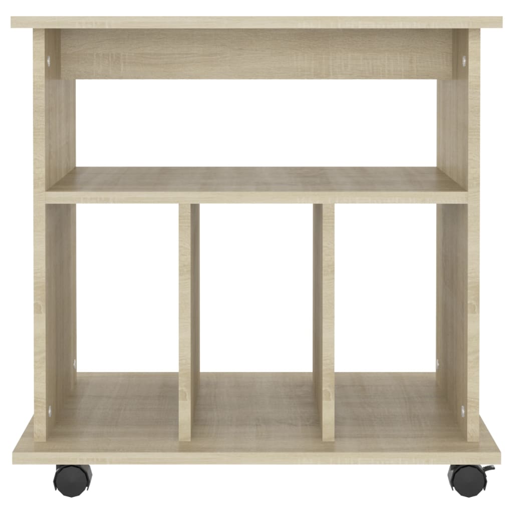 Kast verrijdbaar 60x45x60 cm bewerkt hout