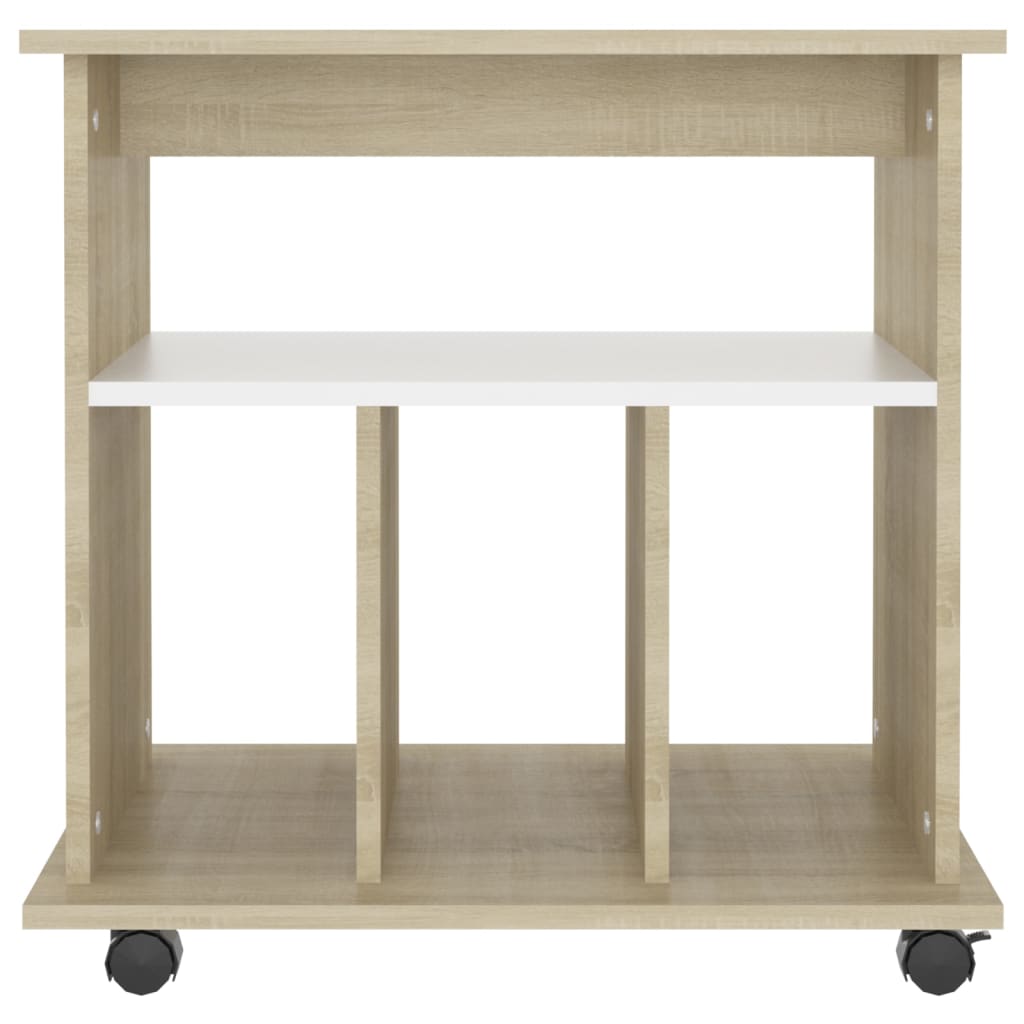 Kast verrijdbaar 60x45x60 cm bewerkt hout