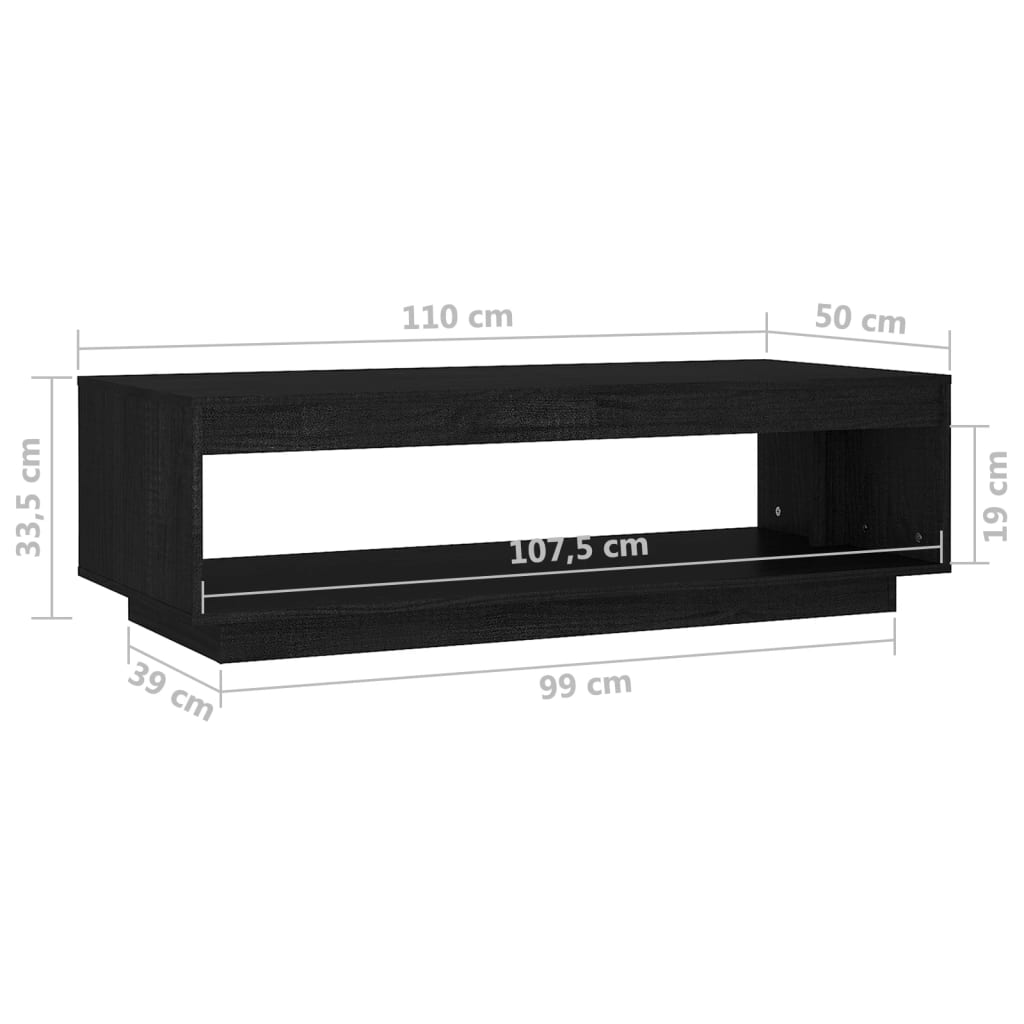 Salontafel 110x50x33,5 cm massief grenenhout