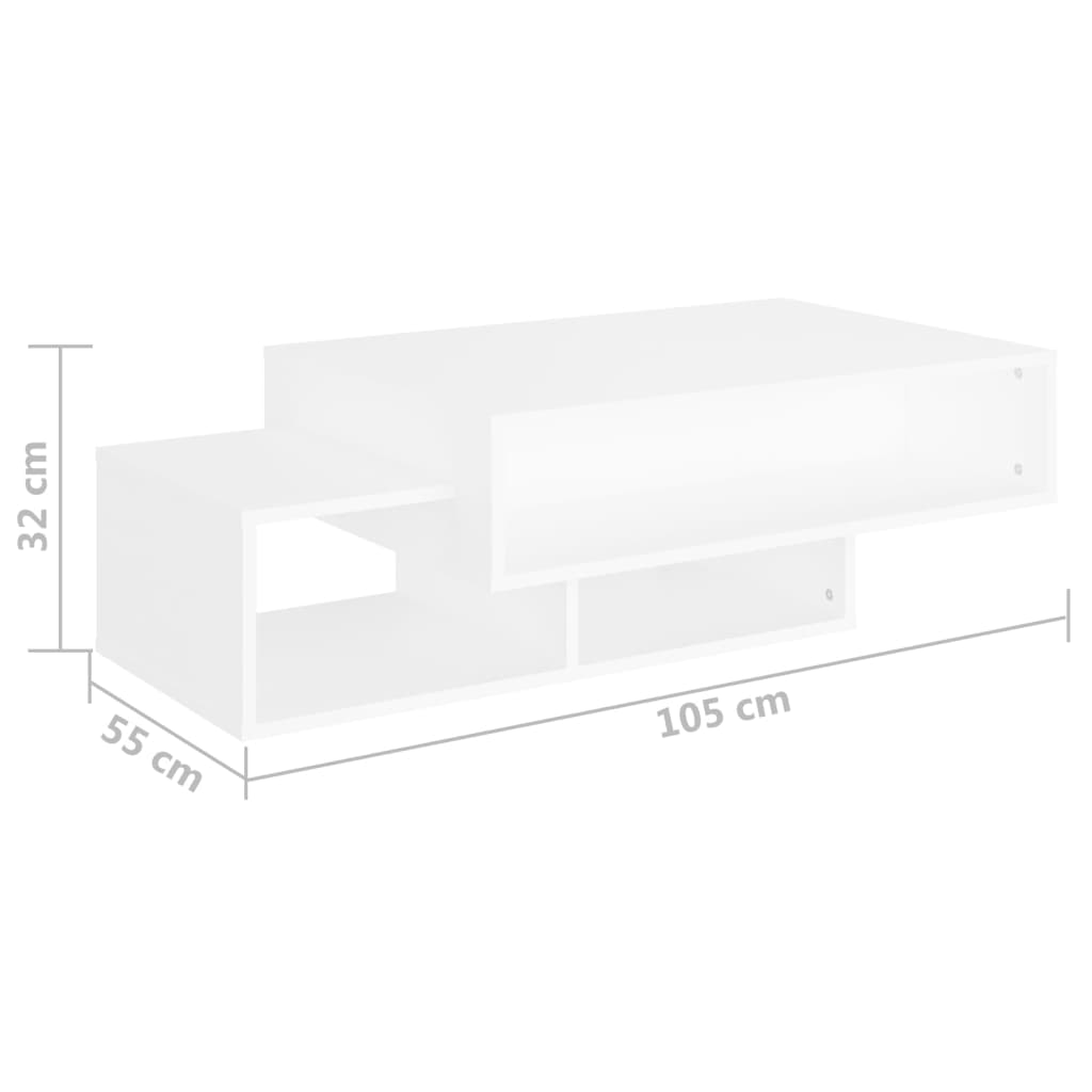 Salontafel 105x55x32 cm bewerkt hout