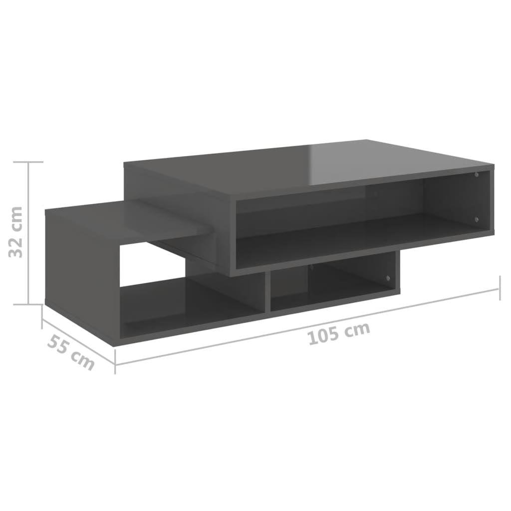 Salontafel 105x55x32 cm bewerkt hout