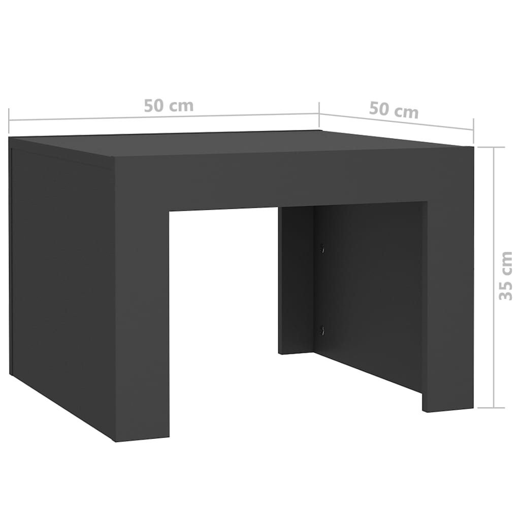 Salontafel 50x50x35 cm bewerkt hout