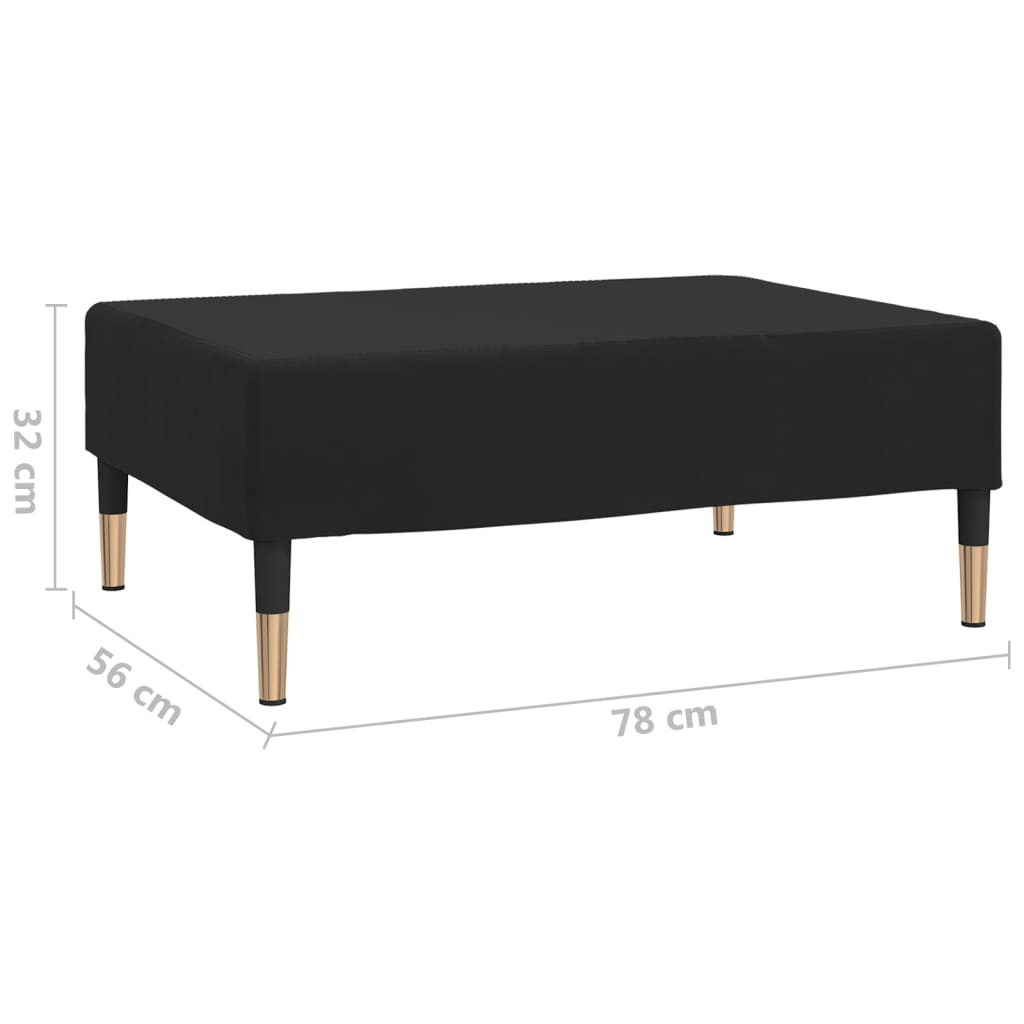 Voetenbank 78x56x32 cm fluweel crèmekleurig