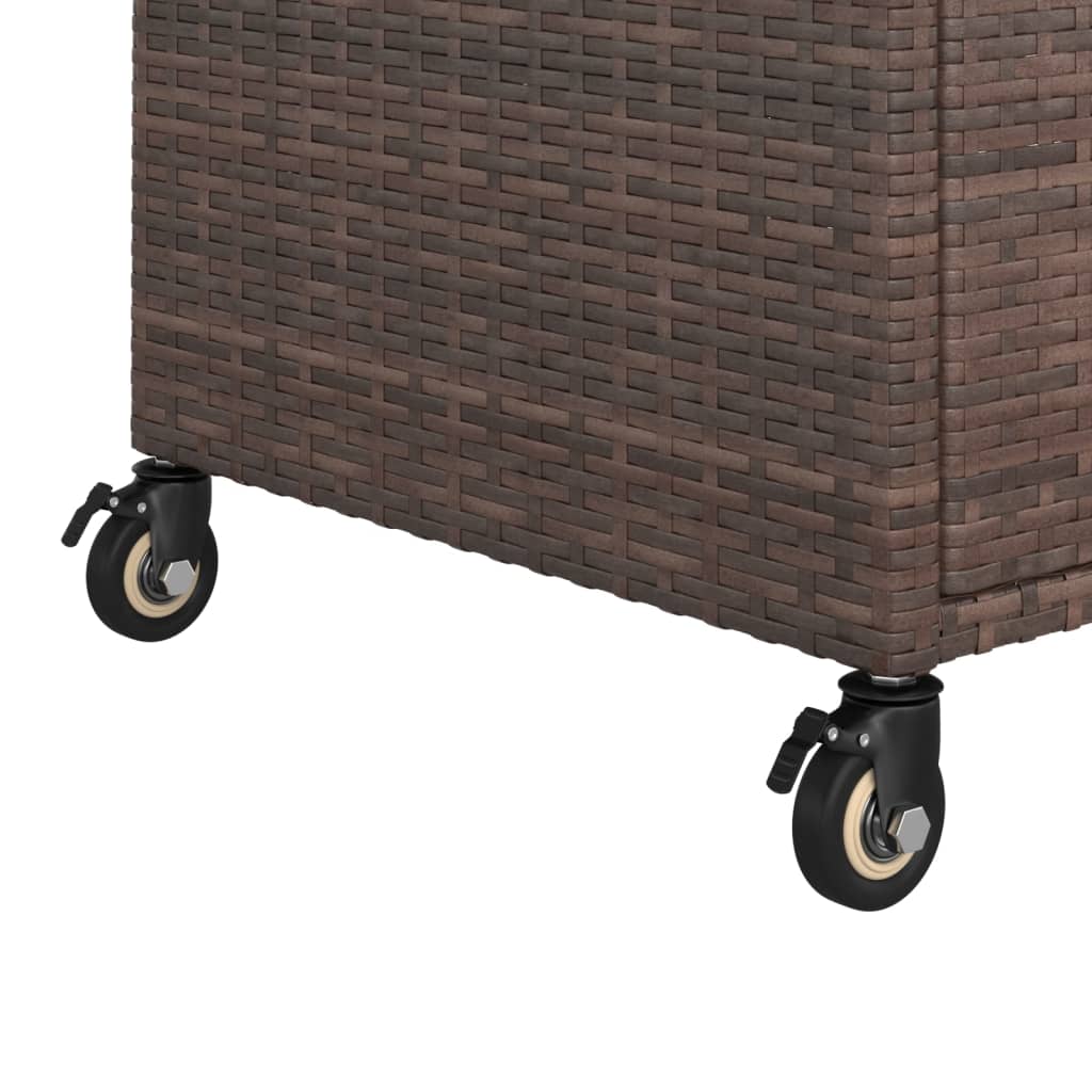 Serveerwagen met lade 100x45x97 cm poly rattan