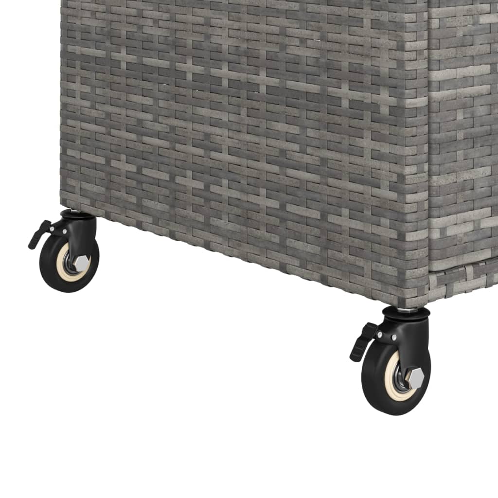 Serveerwagen met lade 100x45x97 cm poly rattan