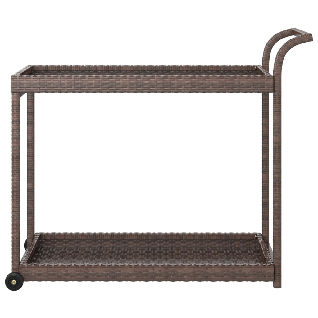 Serveerwagen 100x45x83 cm poly rattan