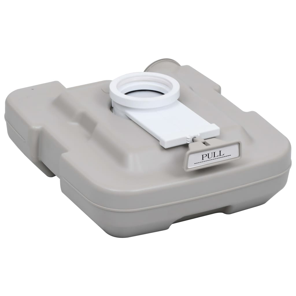 Kampeertoilet met tent draagbaar 10 + 10 L