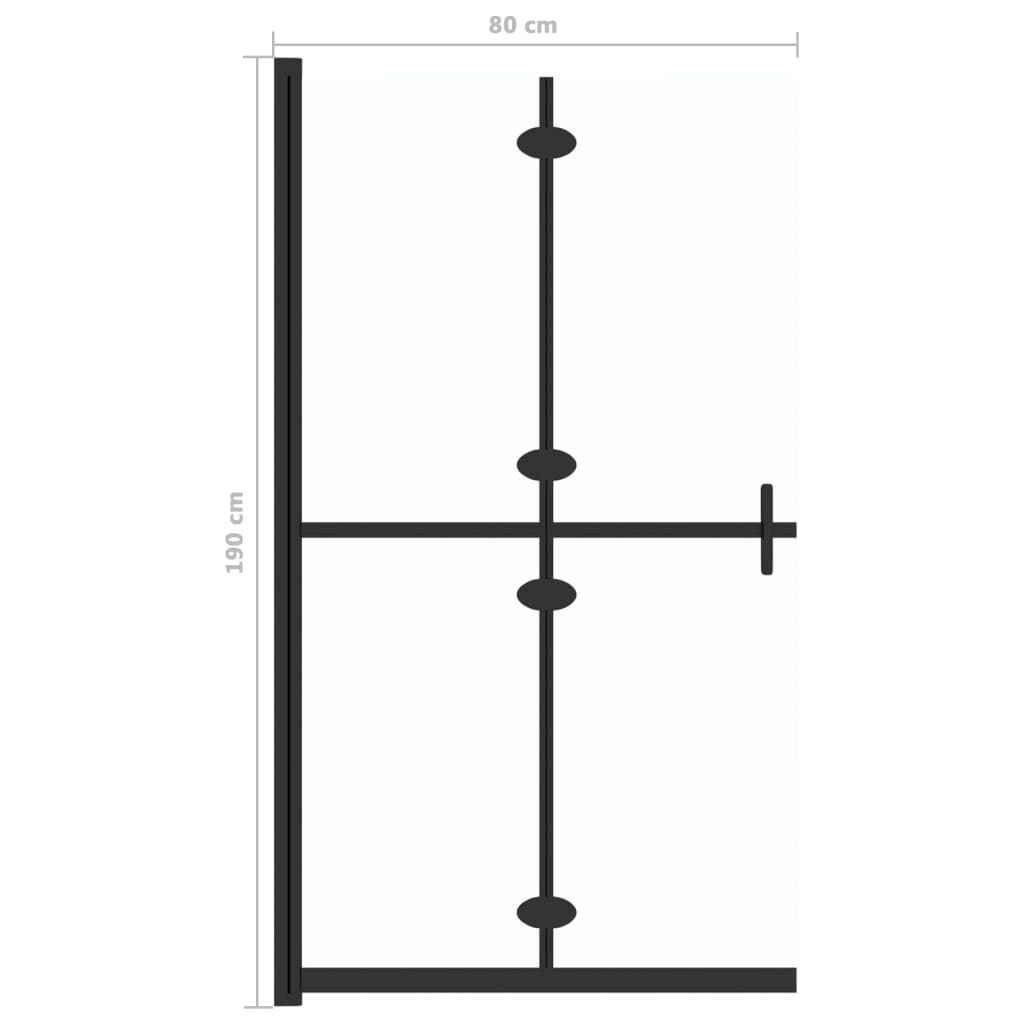 Inloopdouchewand inklapbaar 70x190 cm ESG-glas mat