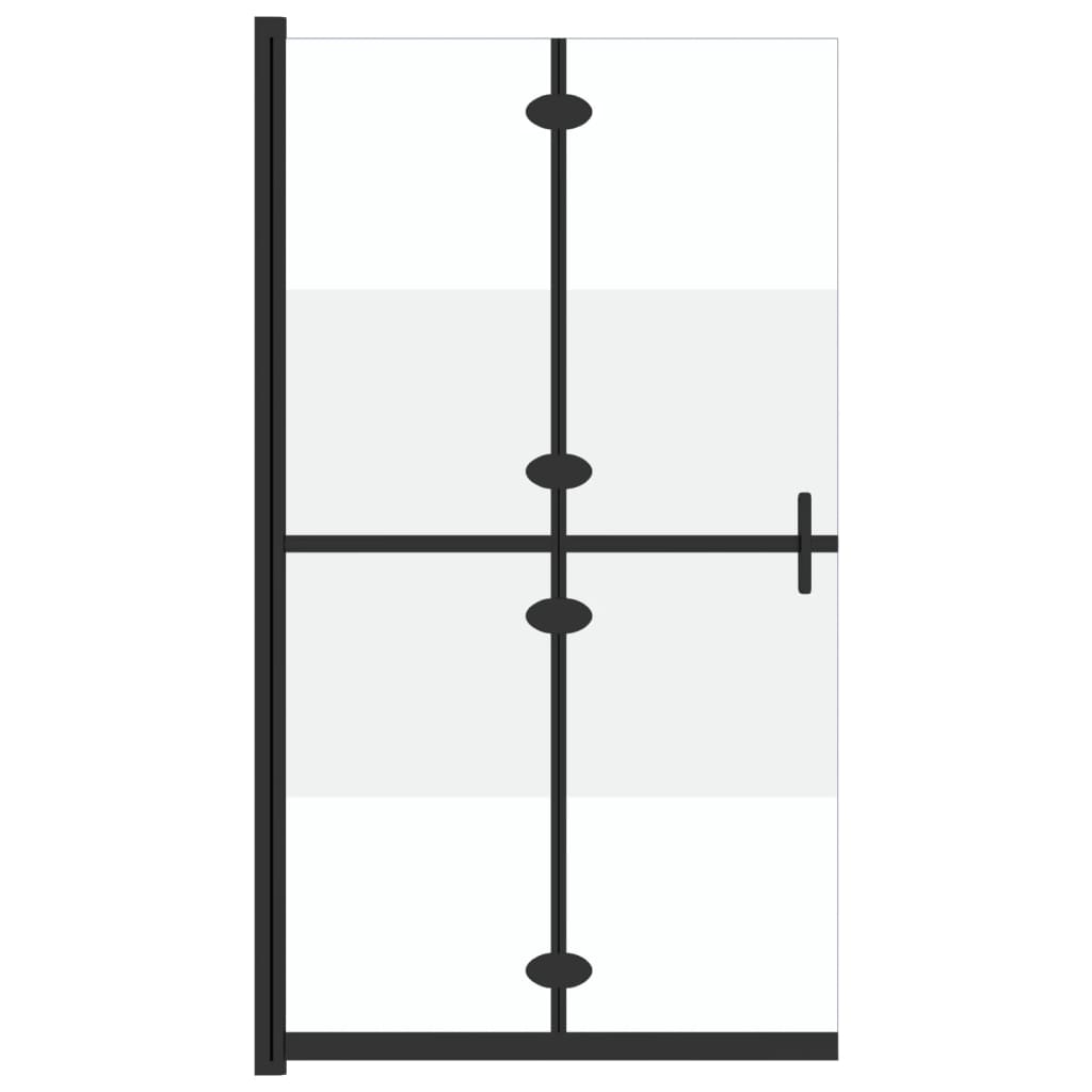 Inloopdouchewand inklapbaar 80x190 cm ESG-glas mat