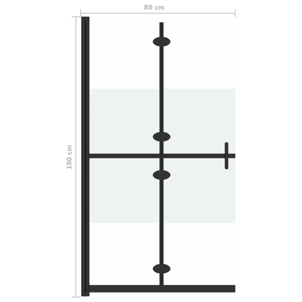 Inloopdouchewand inklapbaar 100x190 cm ESG-glas transparant