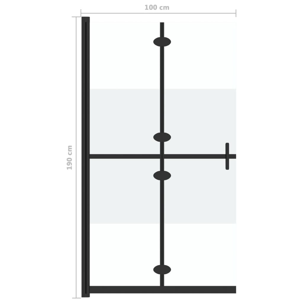 Inloopdouchewand inklapbaar 80x190 cm ESG-glas mat