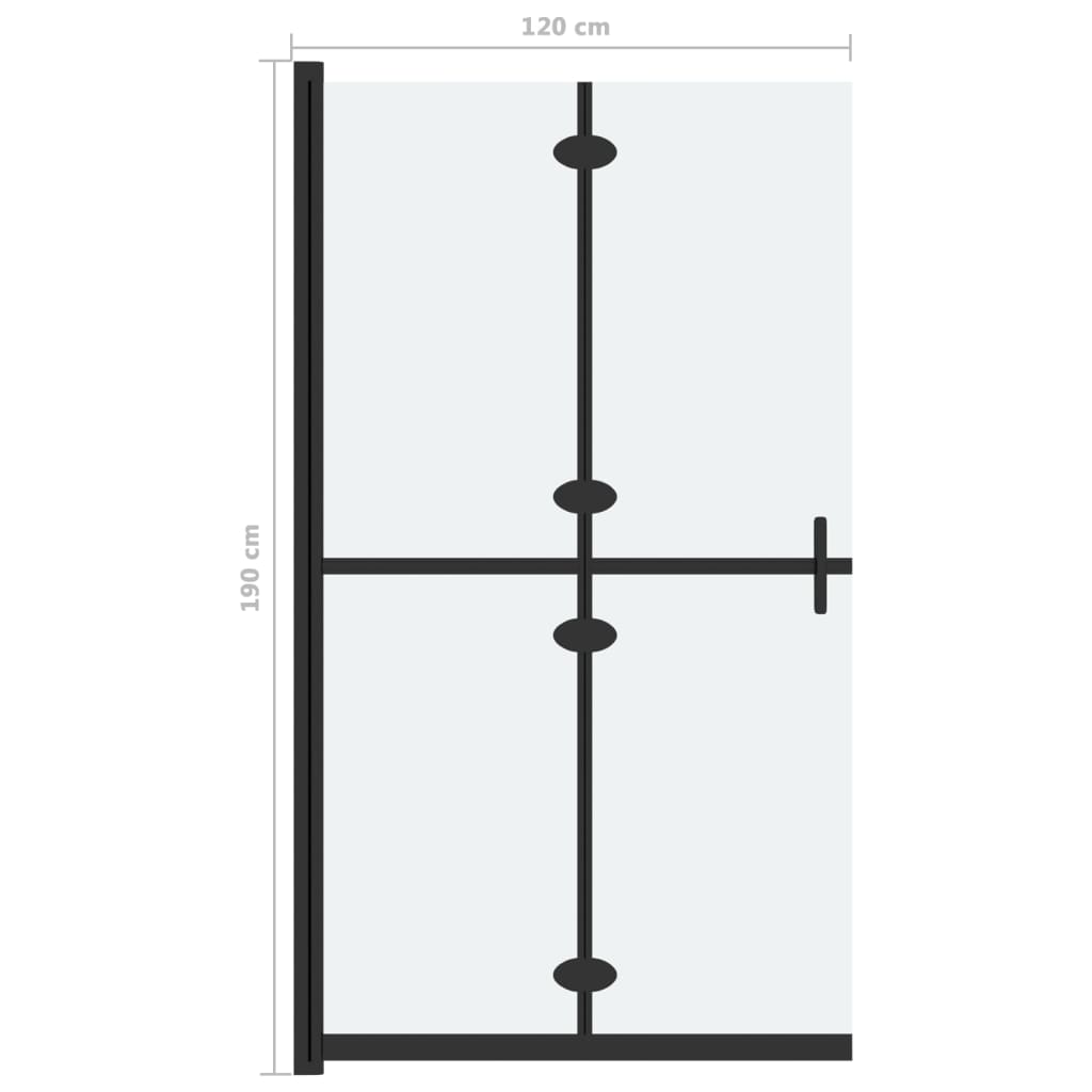 Inloopdouchewand inklapbaar 80x190 cm ESG-glas mat