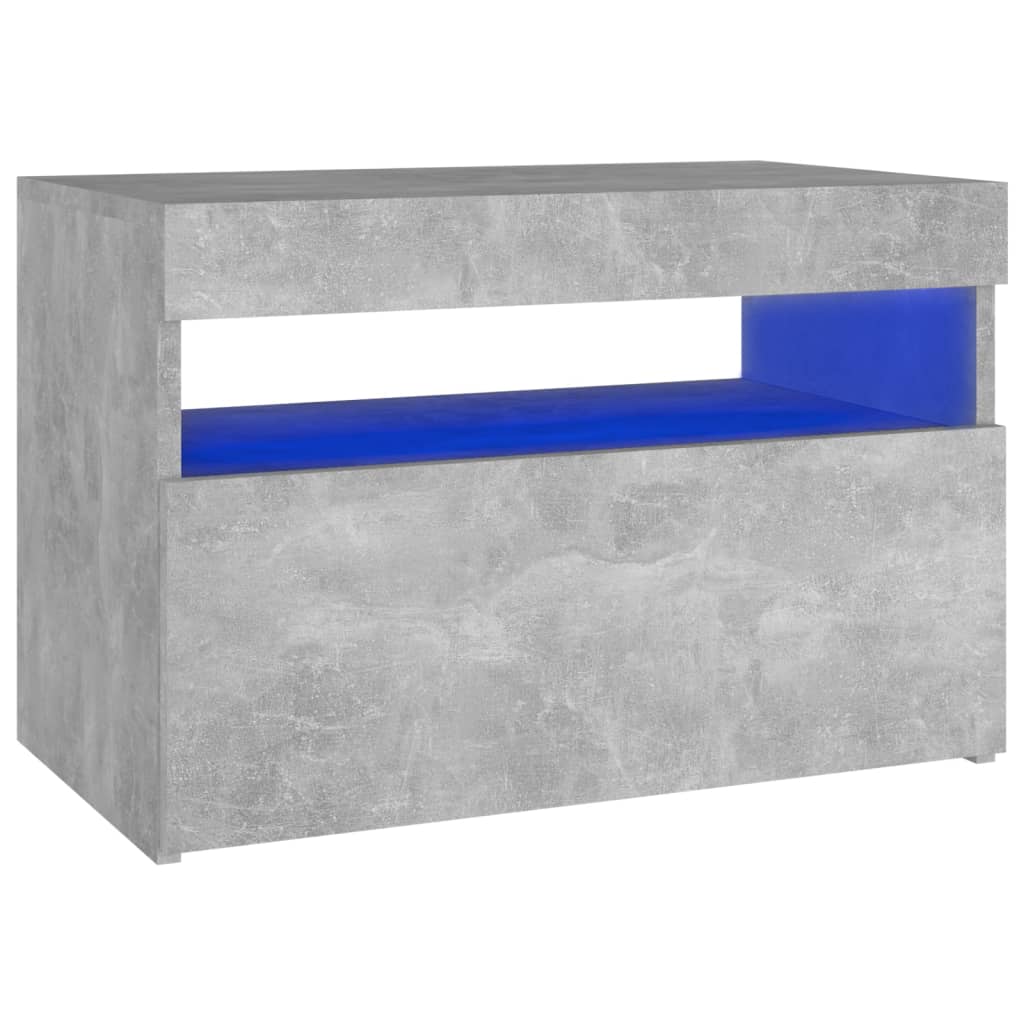 Nachtkastjes 2 st LED-verlichting 60x35x40 cm eikenkleur