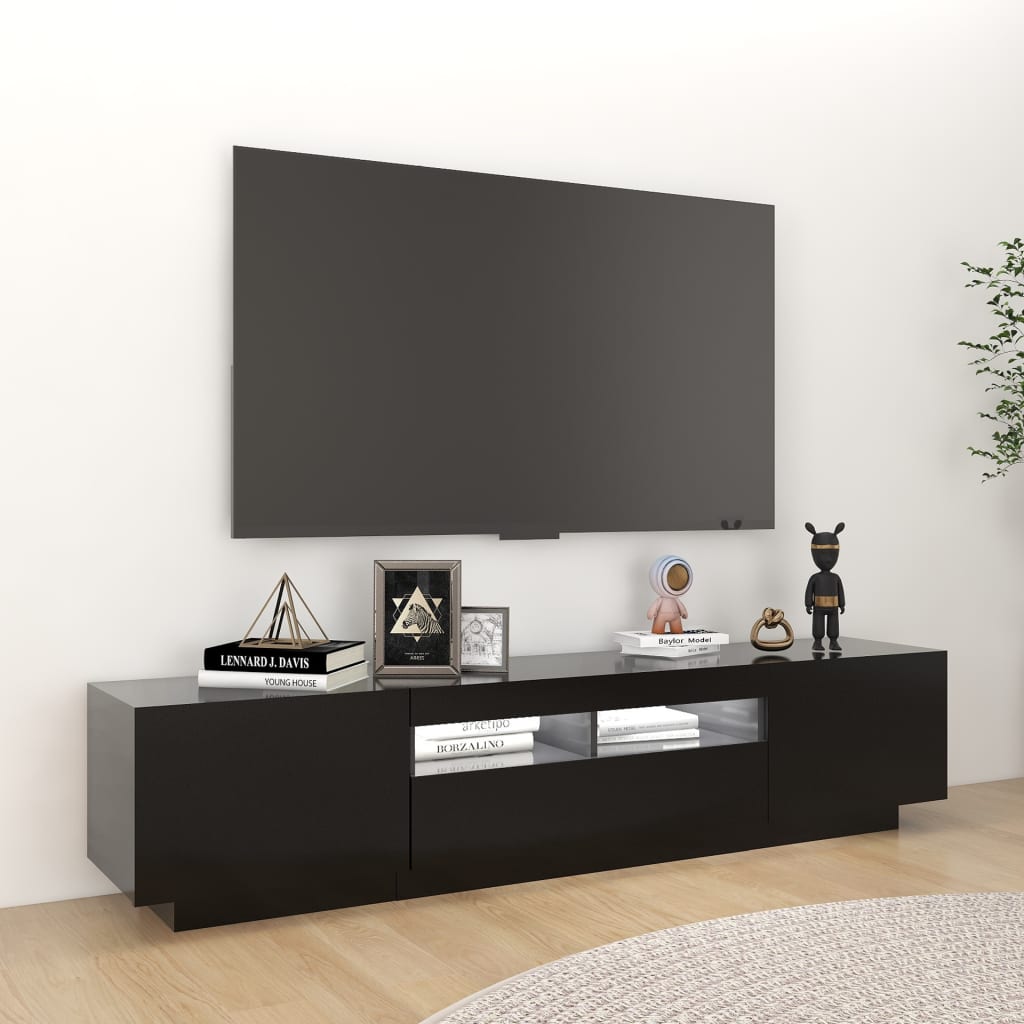 Tv-meubel met LED-verlichting 180x35x40 cm