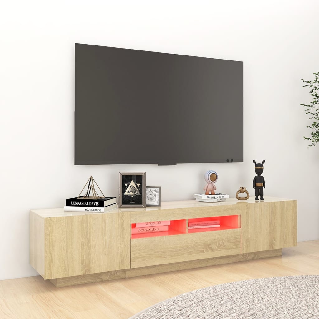 Tv-meubel met LED-verlichting 180x35x40 cm