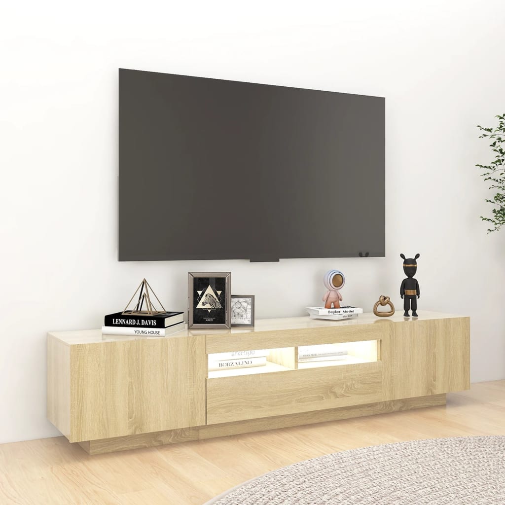 Tv-meubel met LED-verlichting 180x35x40 cm