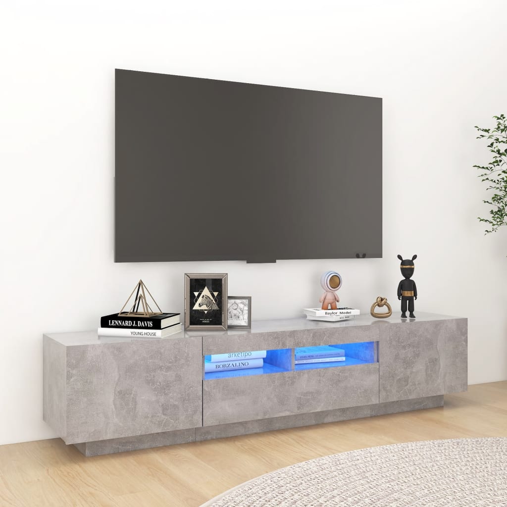 Tv-meubel met LED-verlichting 180x35x40 cm