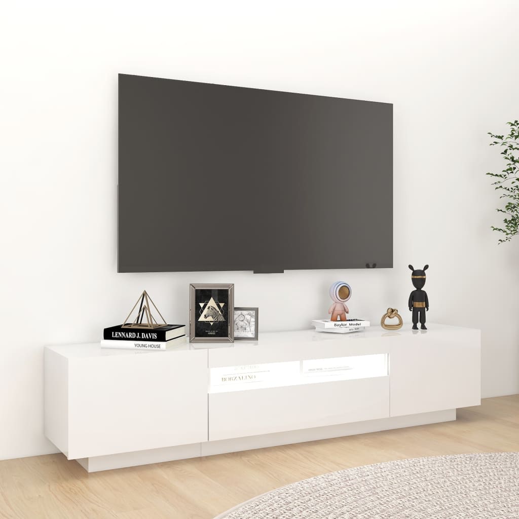 Tv-meubel met LED-verlichting 180x35x40 cm