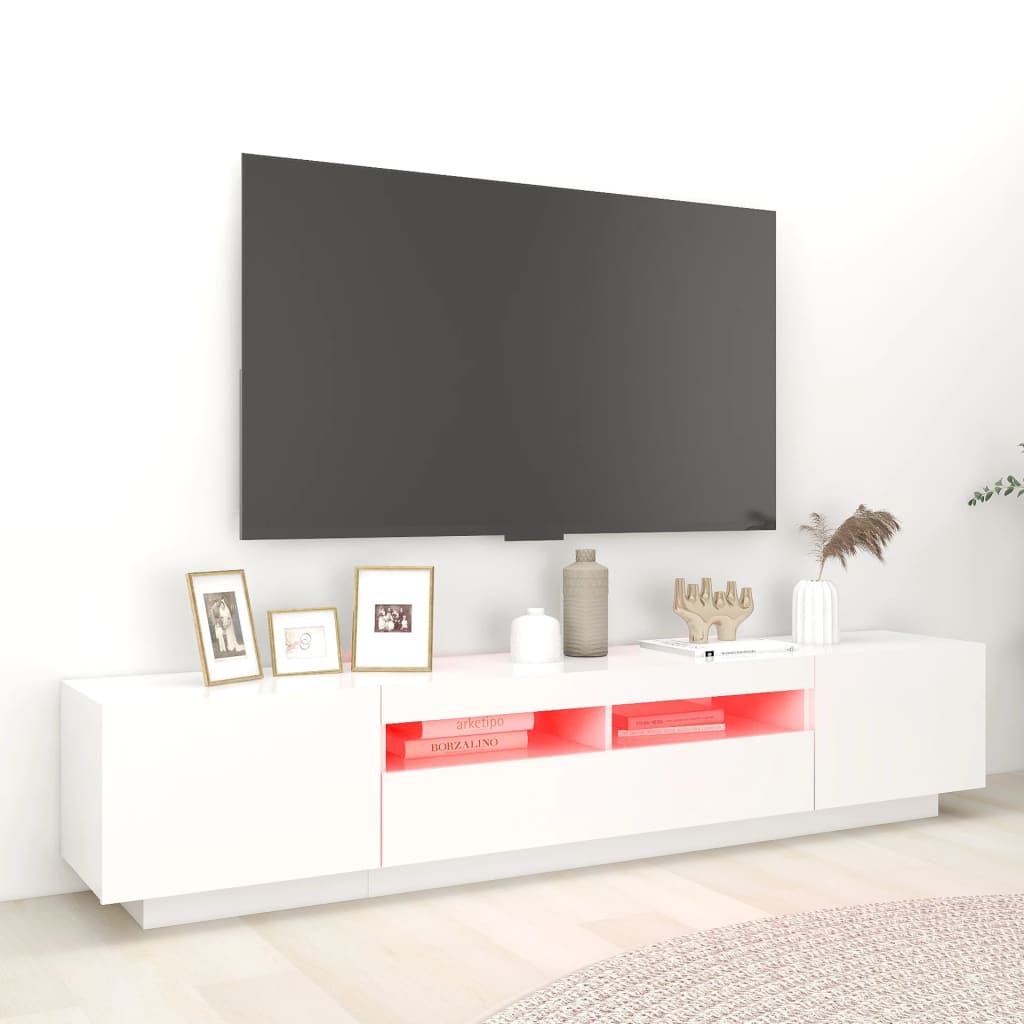 Tv-meubel met LED-verlichting 200x35x40 cm