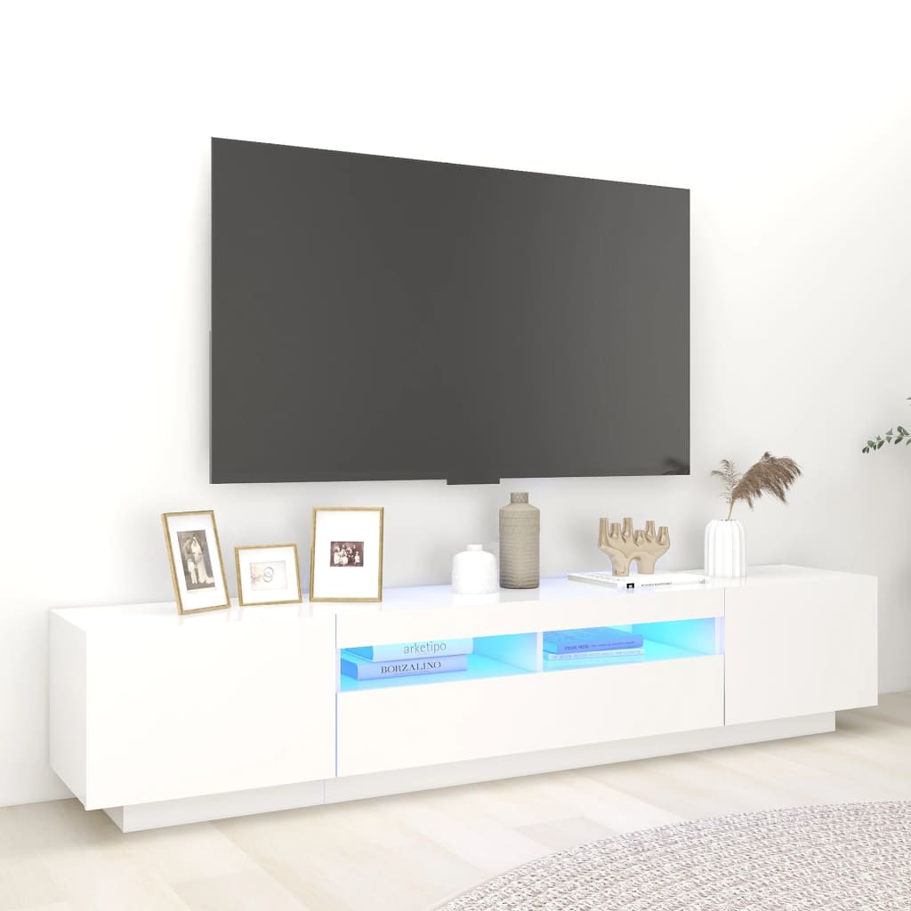 Tv-meubel met LED-verlichting 200x35x40 cm