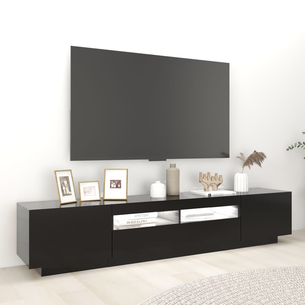 Tv-meubel met LED-verlichting 200x35x40 cm