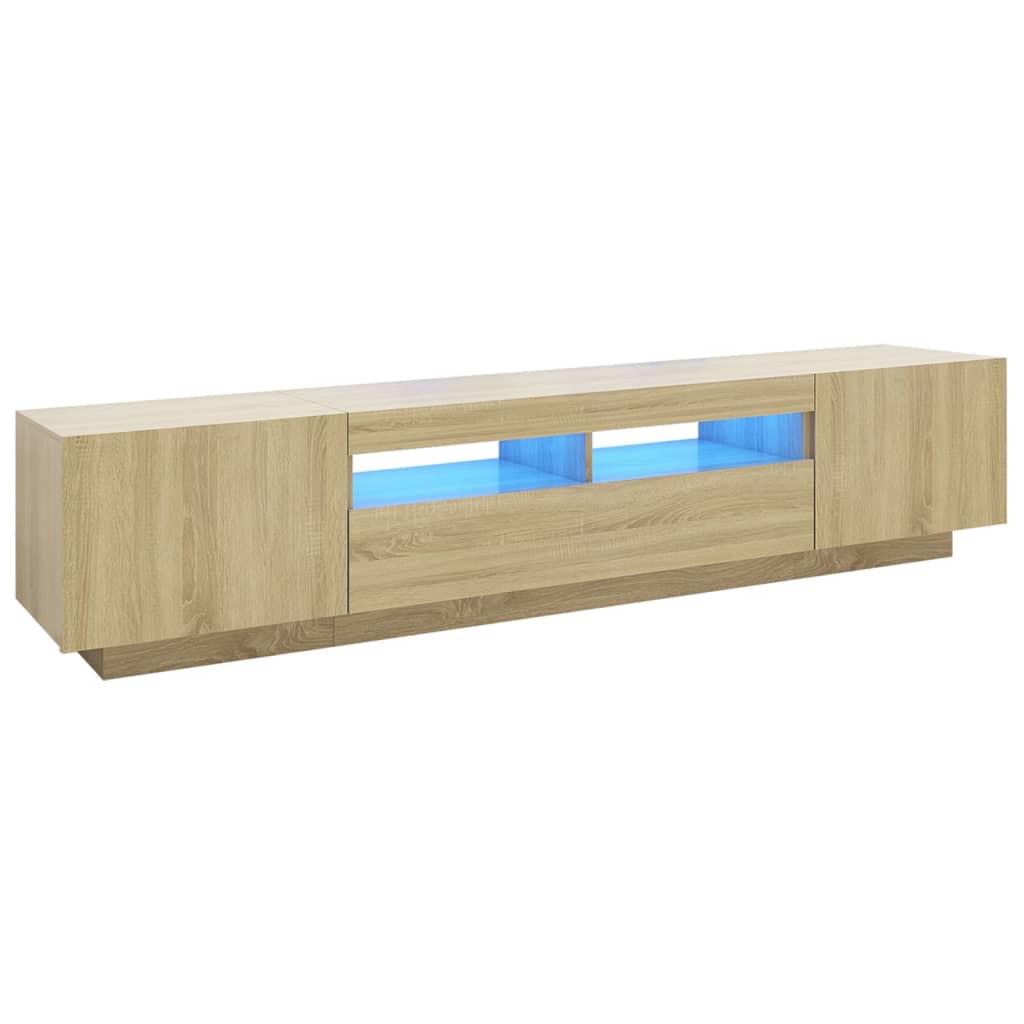 Tv-meubel met LED-verlichting 200x35x40 cm