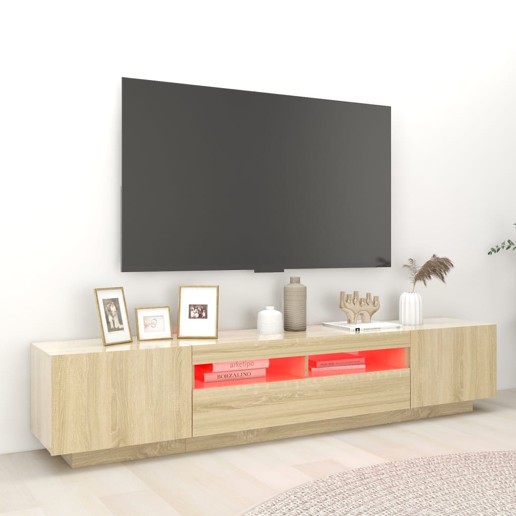 Tv-meubel met LED-verlichting 200x35x40 cm