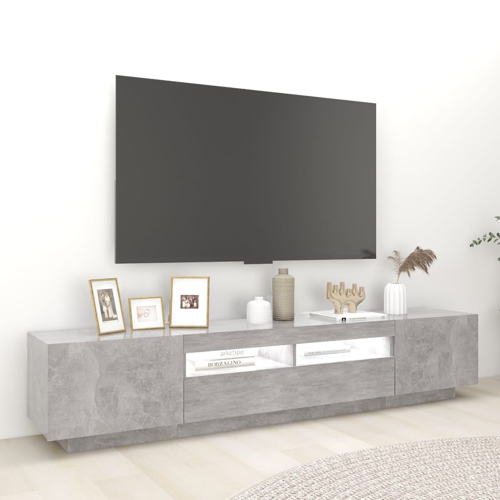 Tv-meubel met LED-verlichting 200x35x40 cm