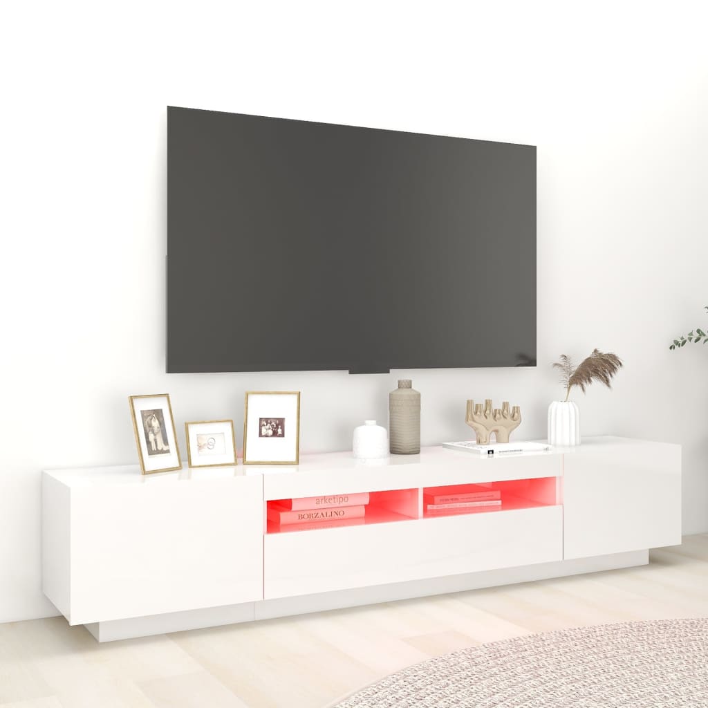 Tv-meubel met LED-verlichting 200x35x40 cm