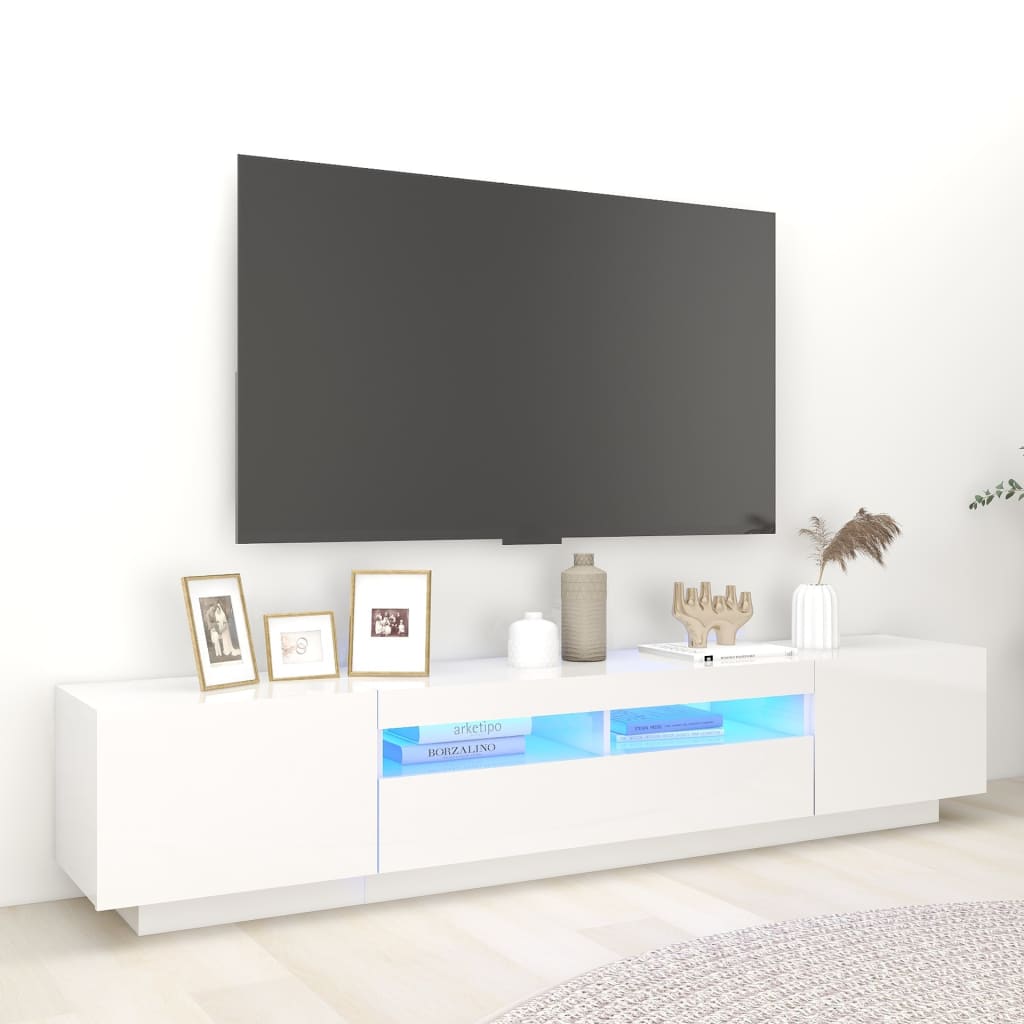 Tv-meubel met LED-verlichting 200x35x40 cm