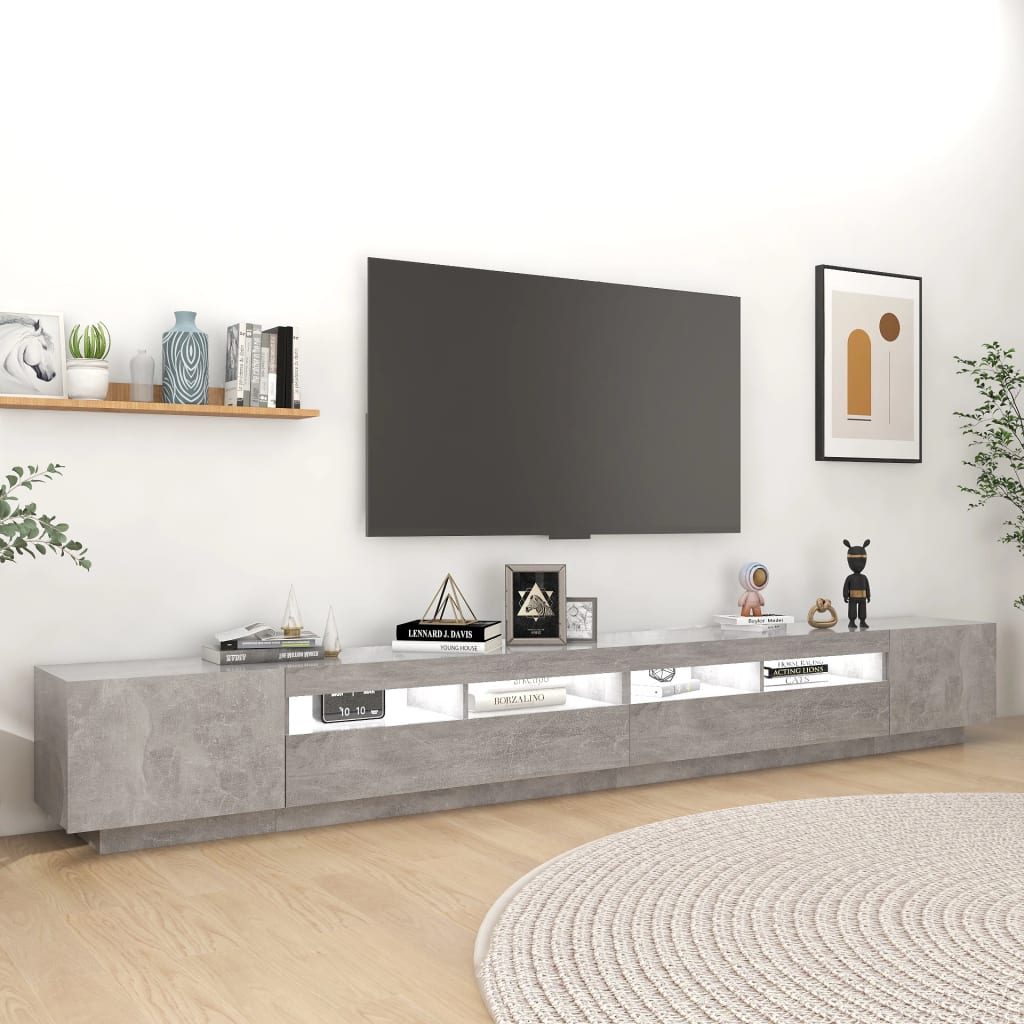 Tv-meubel met LED-verlichting 300x35x40 cm