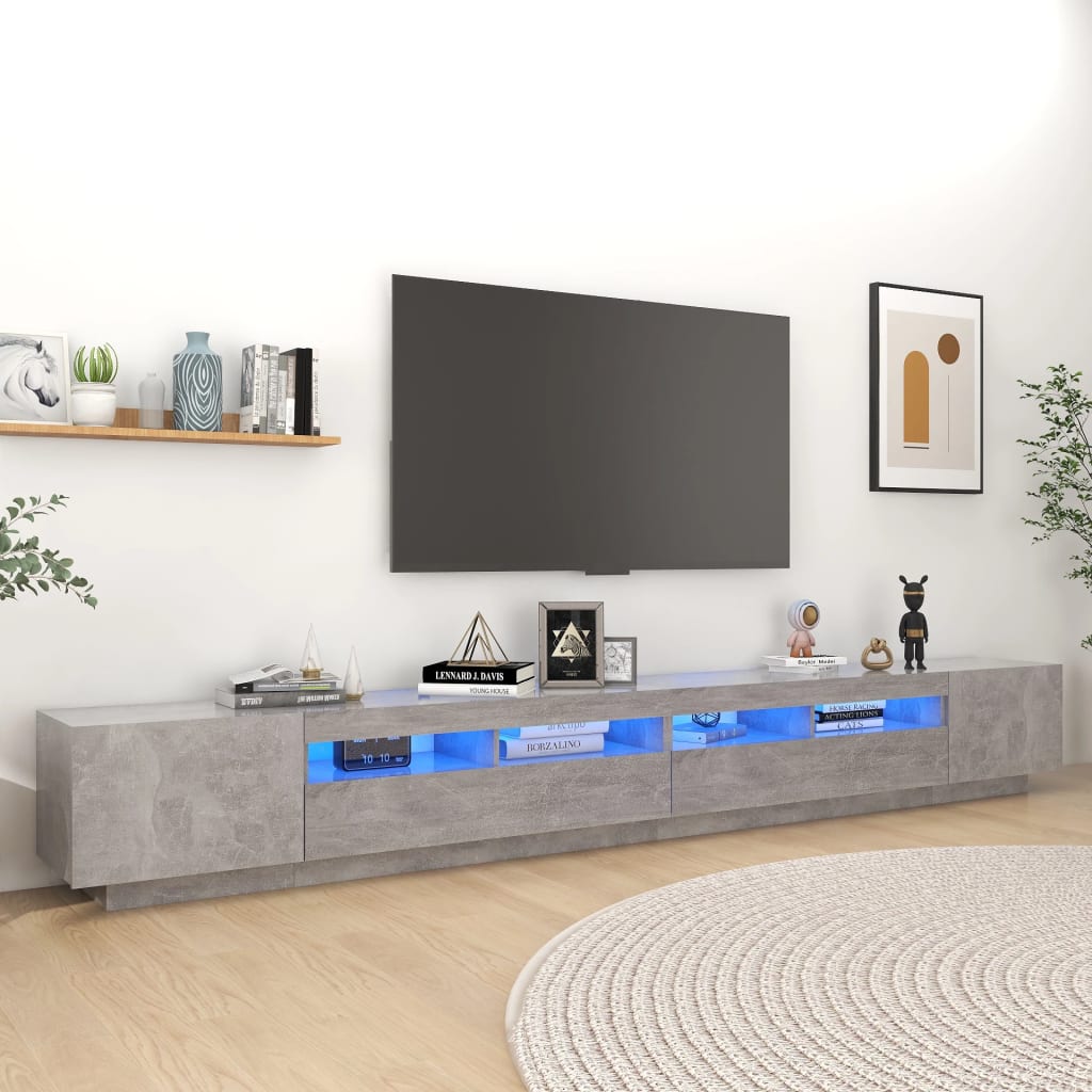 Tv-meubel met LED-verlichting 300x35x40 cm