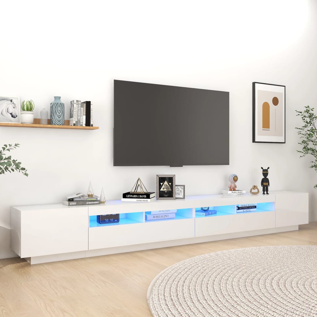 Tv-meubel met LED-verlichting 300x35x40 cm