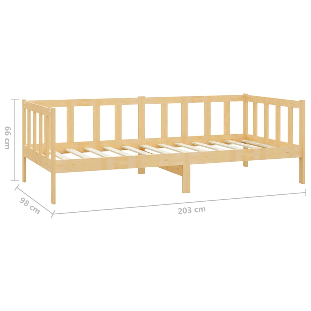 Bedbank massief grenenhout 90x200 cm