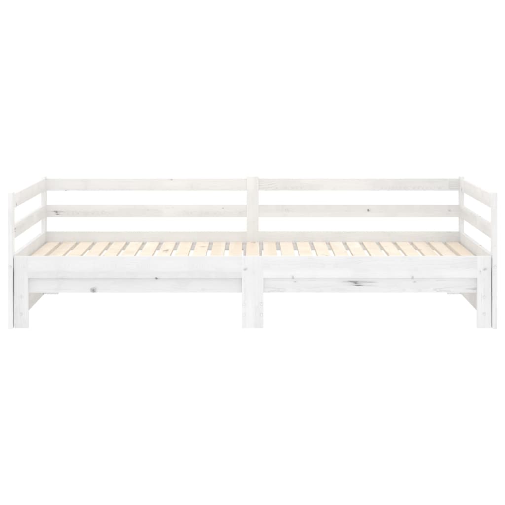 Slaapbank uitschuifbaar massief grenenhout 2x(90x200) cm