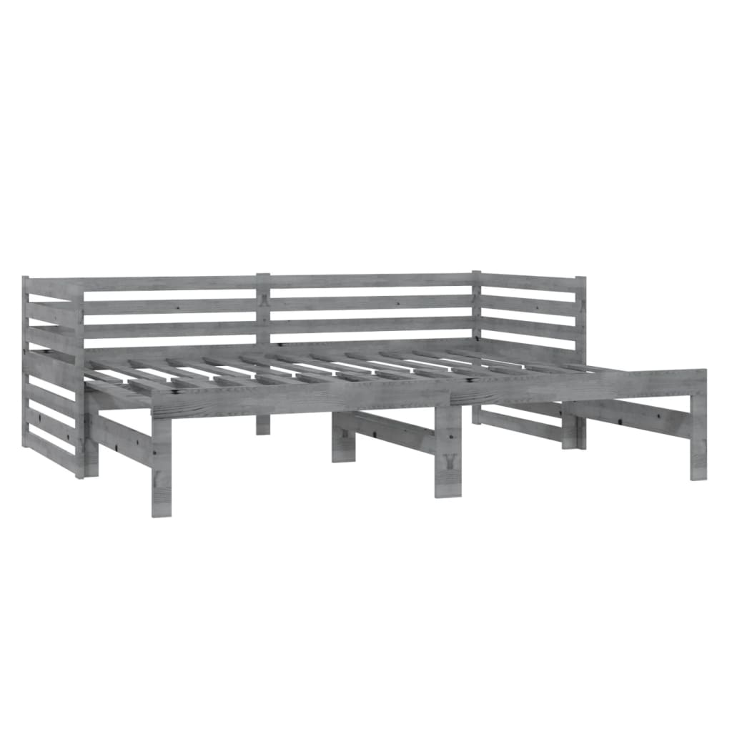 Slaapbank uitschuifbaar grenenhout 2x(90x200) cm