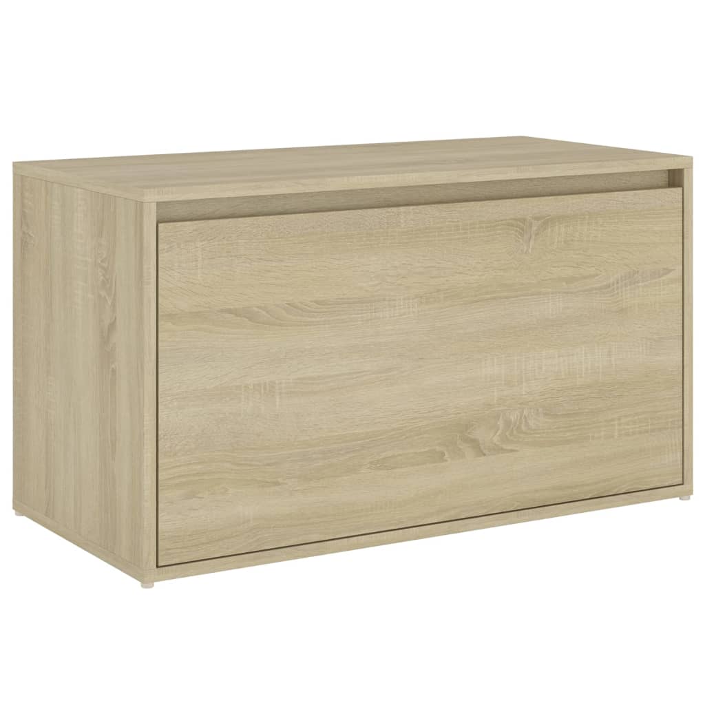 Halbank 80x40x45 cm bewerkt hout eikenkleurig