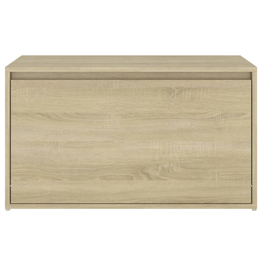 Halbank 80x40x45 cm bewerkt hout eikenkleurig