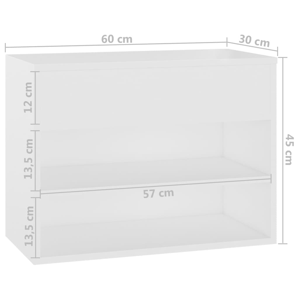 Schoenenbank 60x30x45 cm bewerkt hout