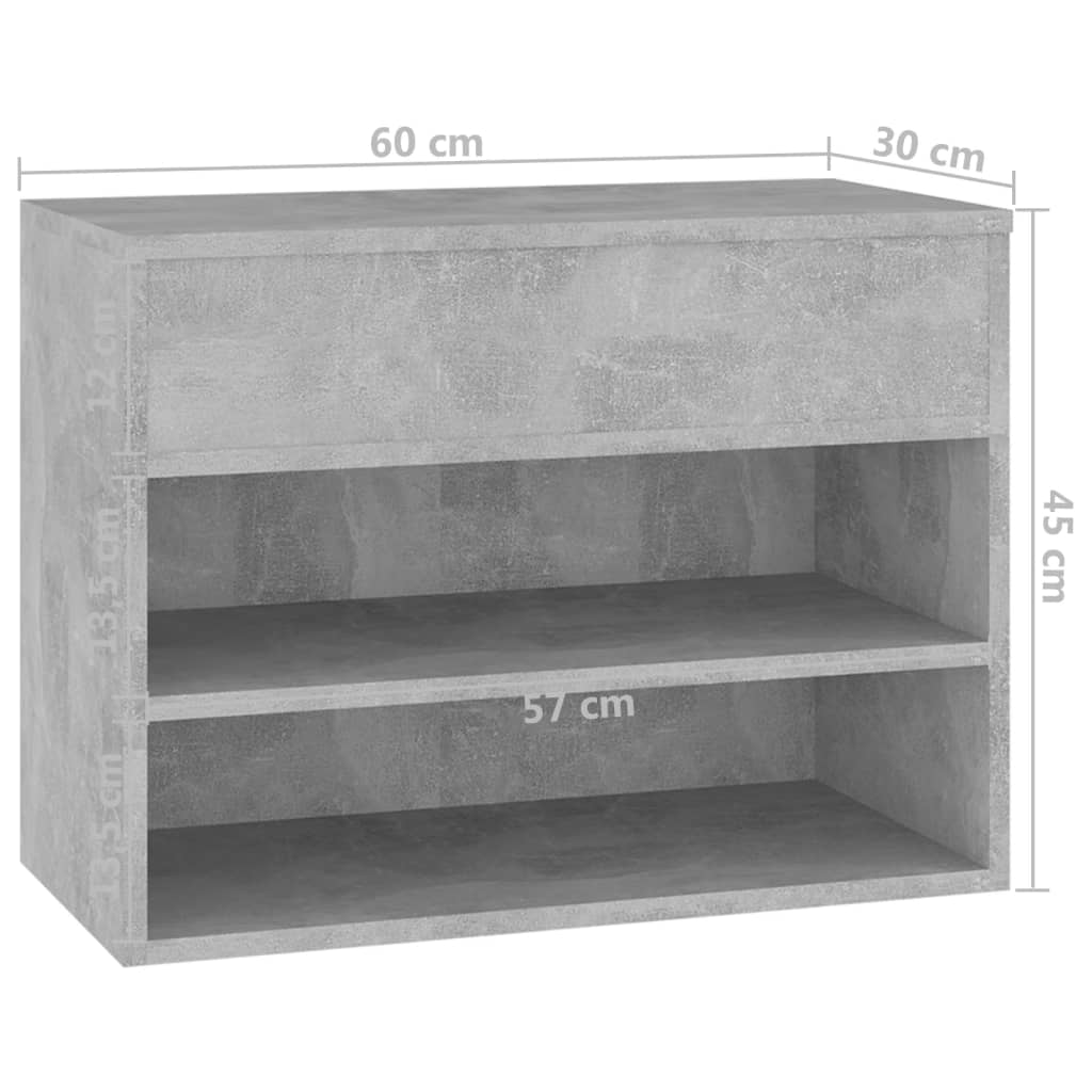 Schoenenbank 60x30x45 cm bewerkt hout