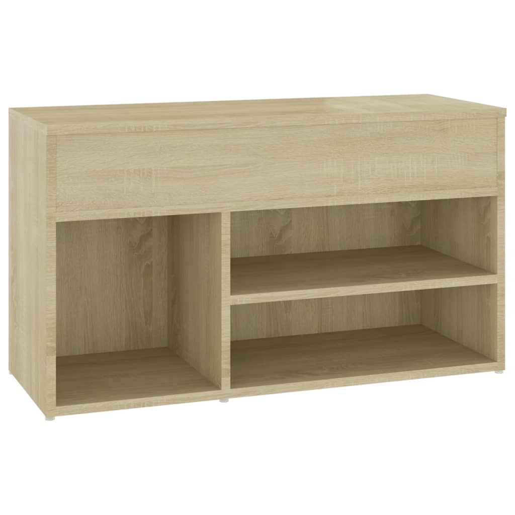 Schoenenbank 80x30x45 cm bewerkt hout