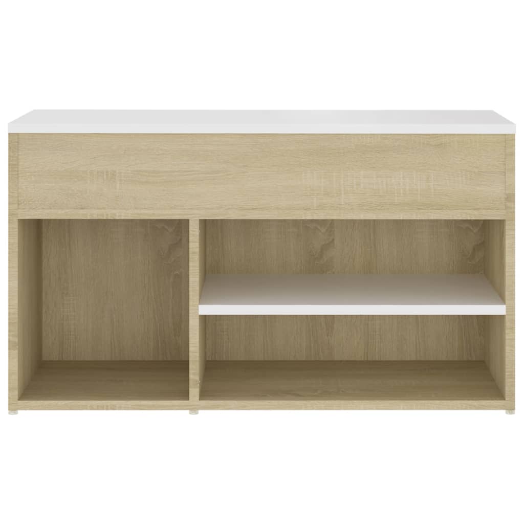 Schoenenbank 80x30x45 cm bewerkt hout