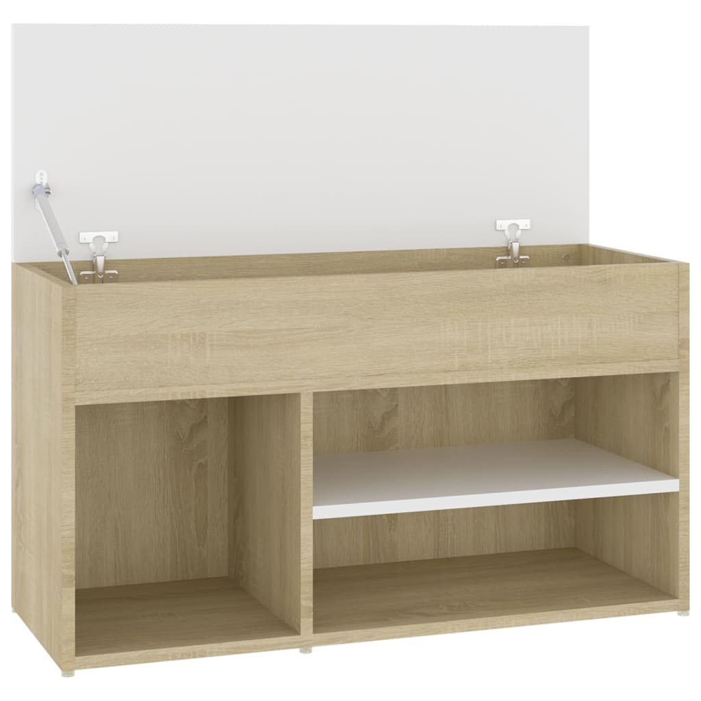 Schoenenbank 80x30x45 cm bewerkt hout