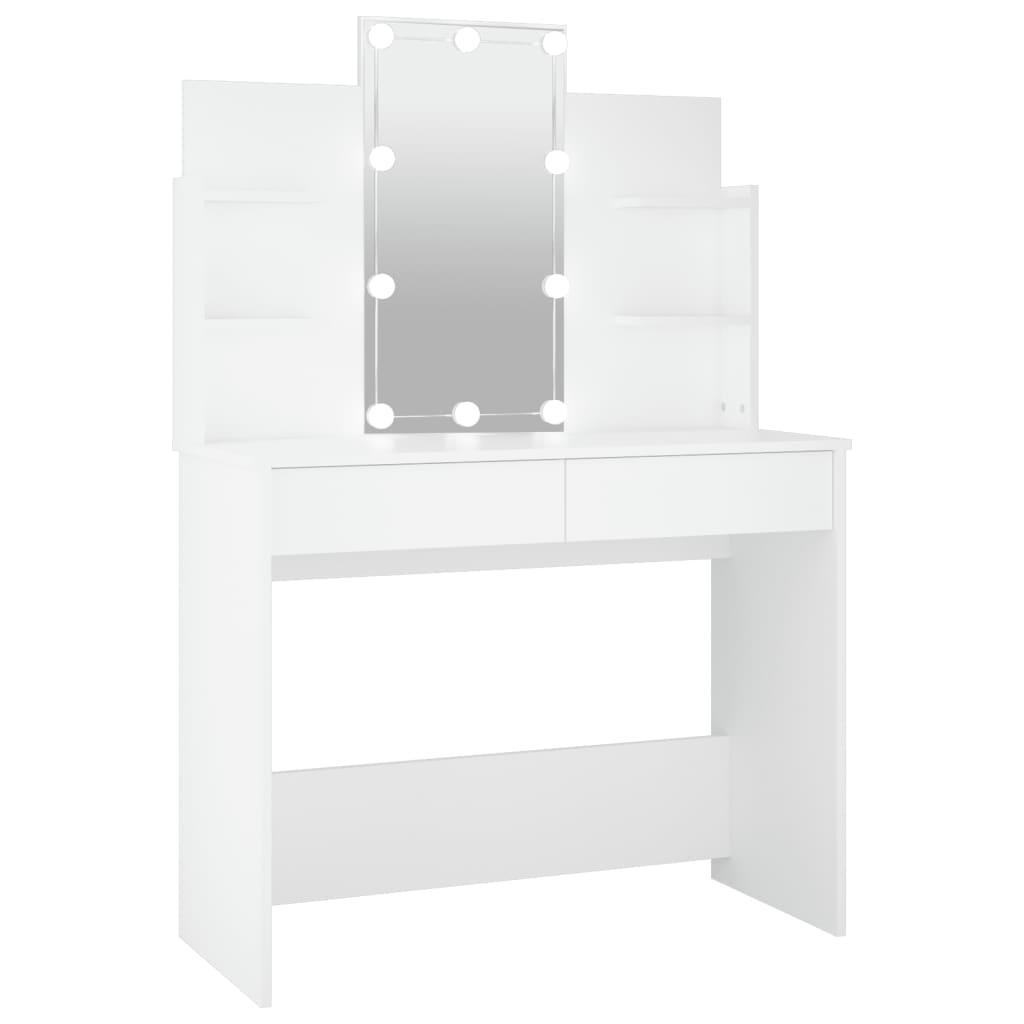 Kaptafel met LED-verlichting 96x40x142 cm eikenkleur