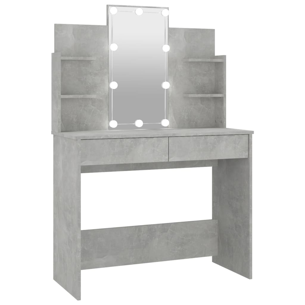 Kaptafel met LED-verlichting 96x40x142 cm eikenkleur