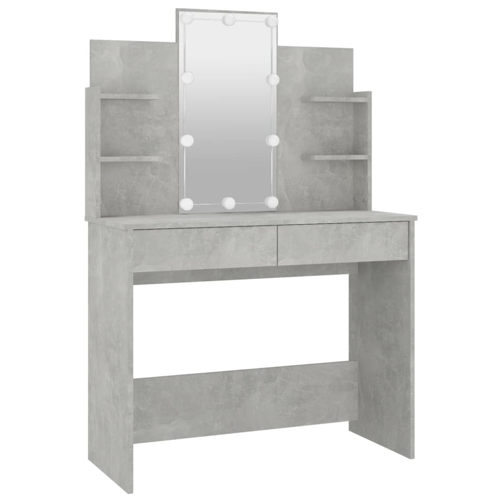 Kaptafel met LED-verlichting 96x40x142 cm eikenkleur