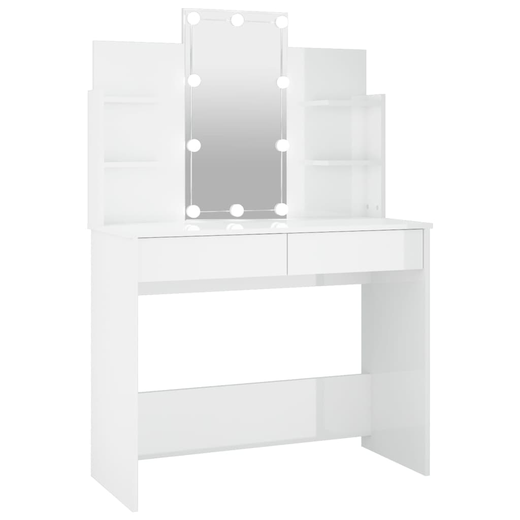 Kaptafel met LED-verlichting 96x40x142 cm eikenkleur