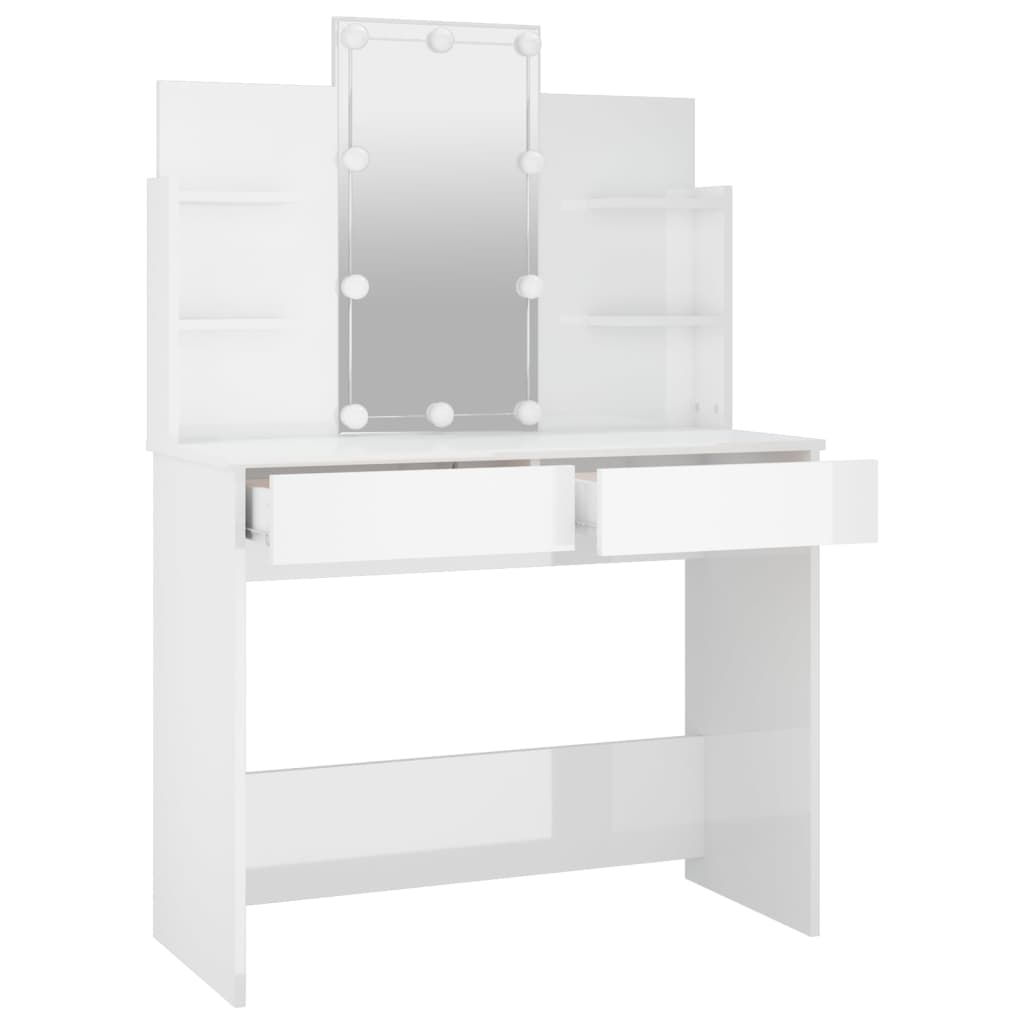 Kaptafel met LED-verlichting 96x40x142 cm eikenkleur