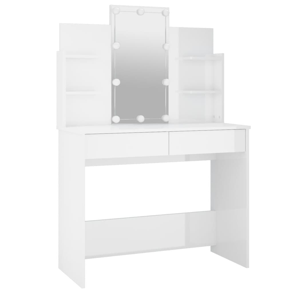 Kaptafel met LED-verlichting 96x40x142 cm eikenkleur