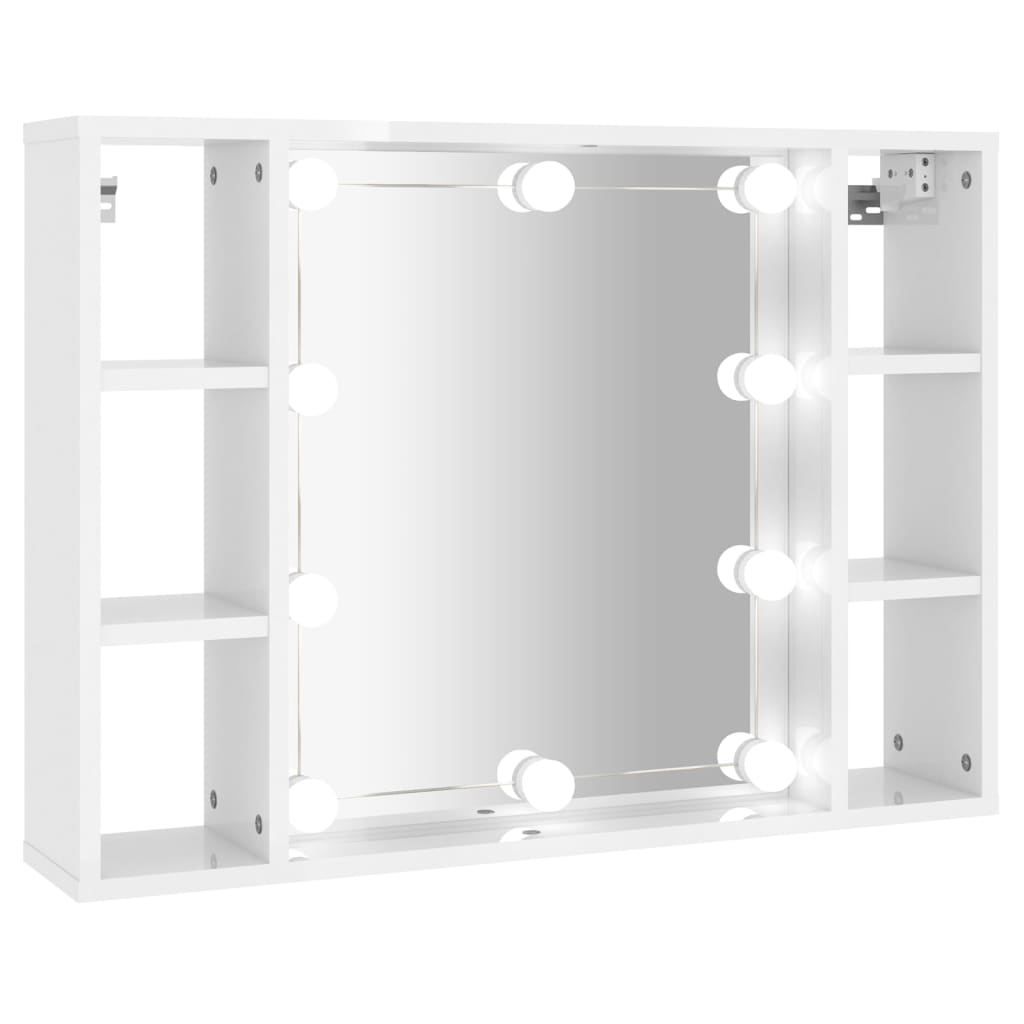 Spiegelkast met LED-verlichting 76x15x55 cm